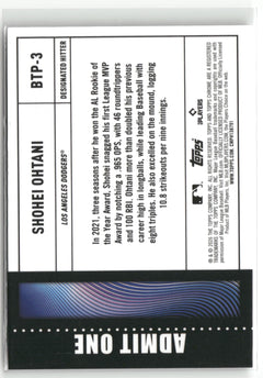 2026 Topps #BTP-3 Shohei Ohtani Big Ticket Players-2