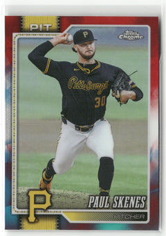 2026 Topps Chrome #150 Paul Skenes Red White and Blue Refractors-1