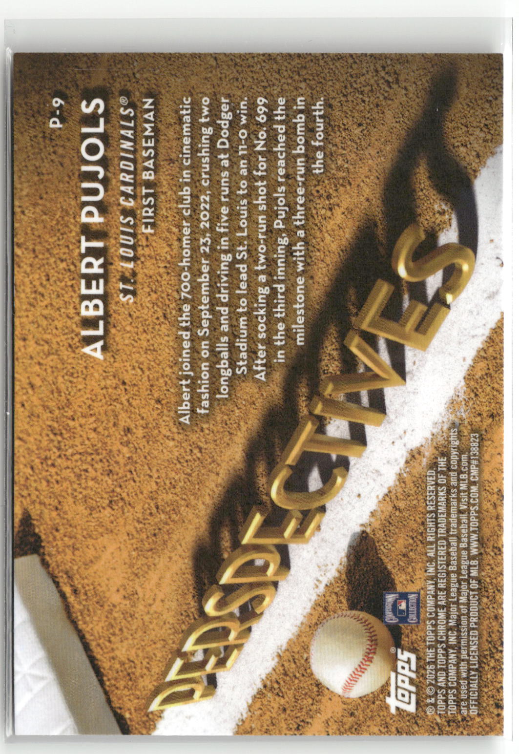 2026 Topps Chrome #P-9 Albert Pujols Perspectives-2