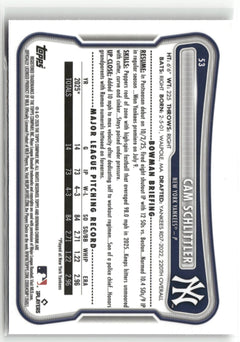 2026 Bowman #53 Cam Schlittler Chrome Mojo Refractors-2