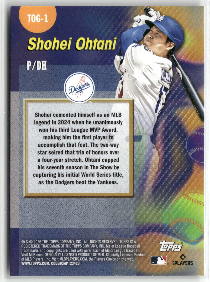 2026 Topps #TOG-1 Shohei Ohtani Titans of the Game-2