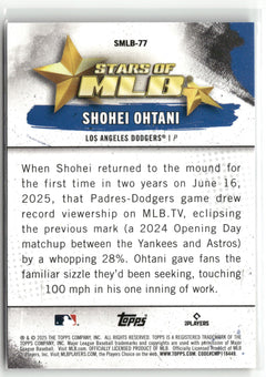 2025 Topps Update #SMLB-77 Shohei Ohtani Stars of MLB-2