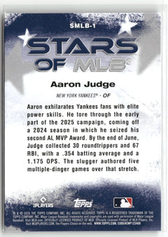 2026 Topps #SMLB-1 Aaron Judge Stars of MLB-2