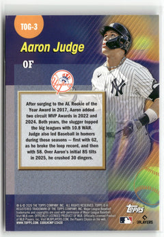 2026 Topps #TOG-3 Aaron Judge Titans of the Game-2