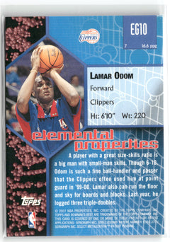 2000-01 Bowman's Best #EG10 Lamar Odom Elements of the Game-2