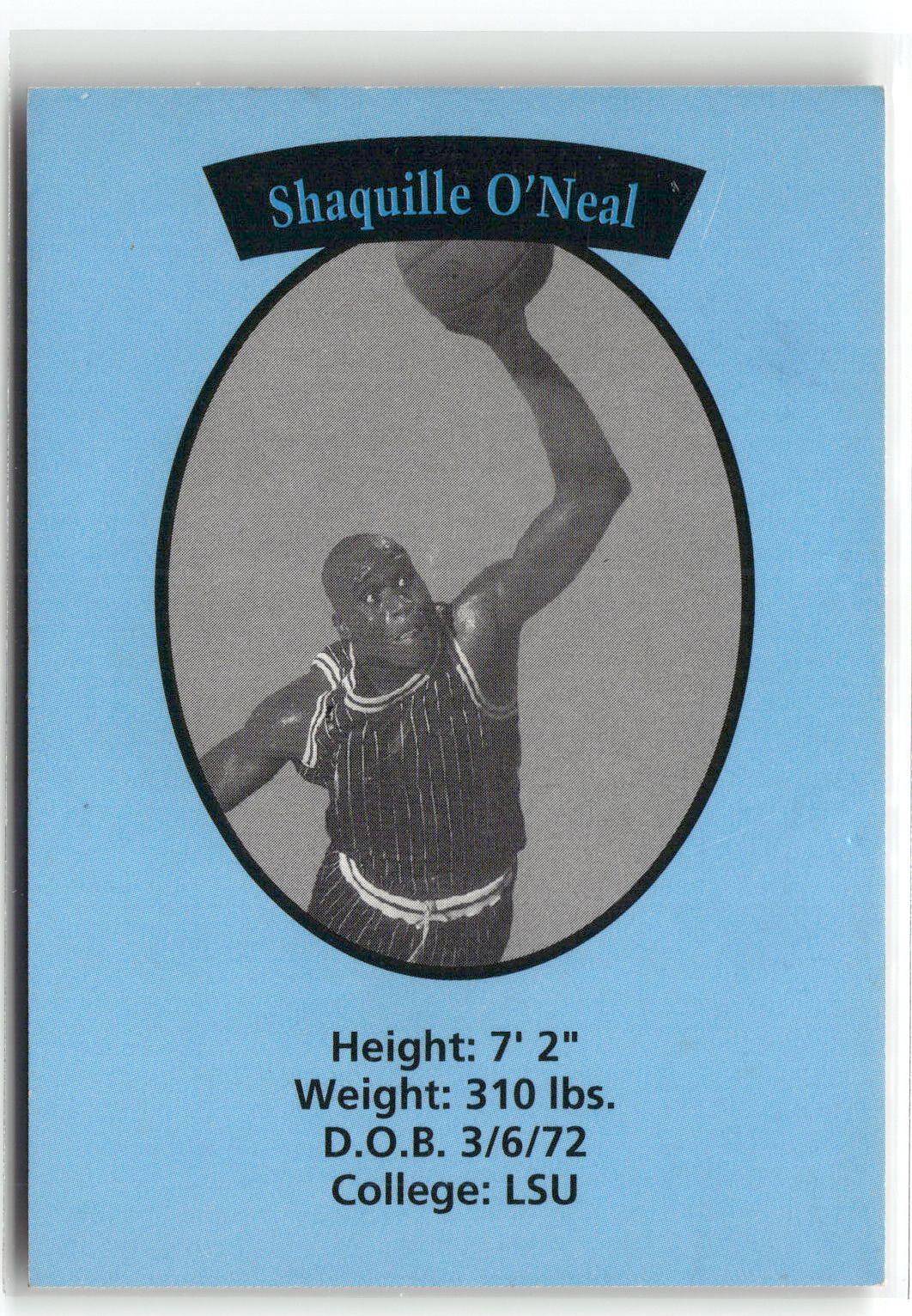 1992 Sports Journal Shaquille O'Neal (unlicensed) #NNO Shaquille O'Neal-2