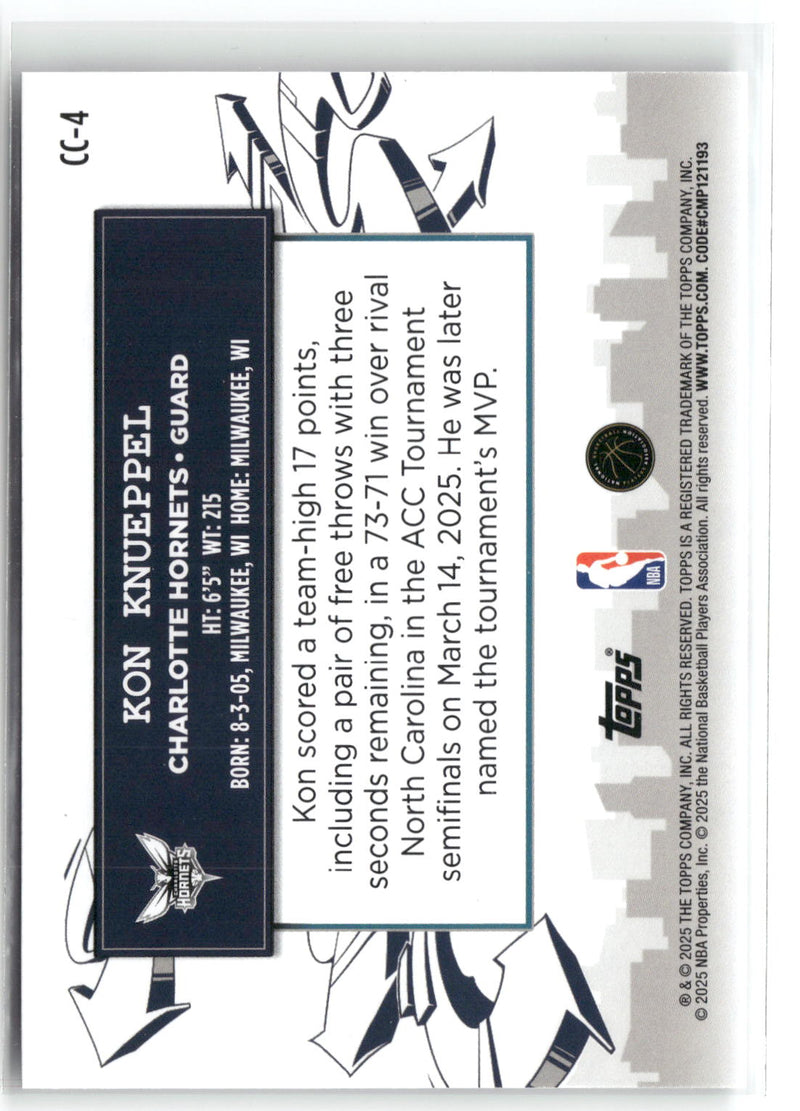 2025-26 Topps #CC-4 Kon Knueppel Clutch City Prospects-2