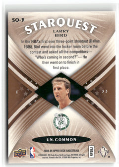 2008-09 Upper Deck #SQ-3 Larry Bird StarQuest Un-Common-2
