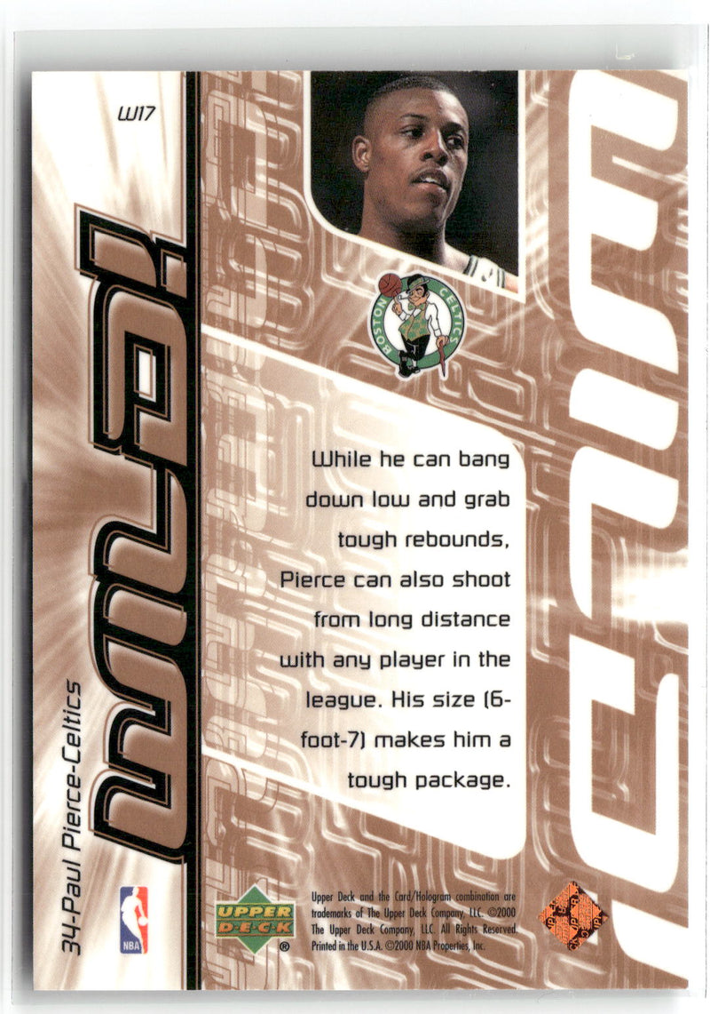 1999-00 Upper Deck #W17 Paul Pierce Wild!-2