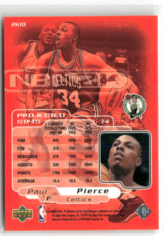 1998-99 SP Authentic #2K10 Paul Pierce NBA 2K-2
