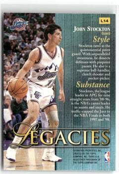 1998-99 Topps #L14 John Stockton Legacies-2