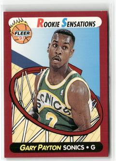 1991-92 Fleer #9 Gary Payton Rookie Sensations-1