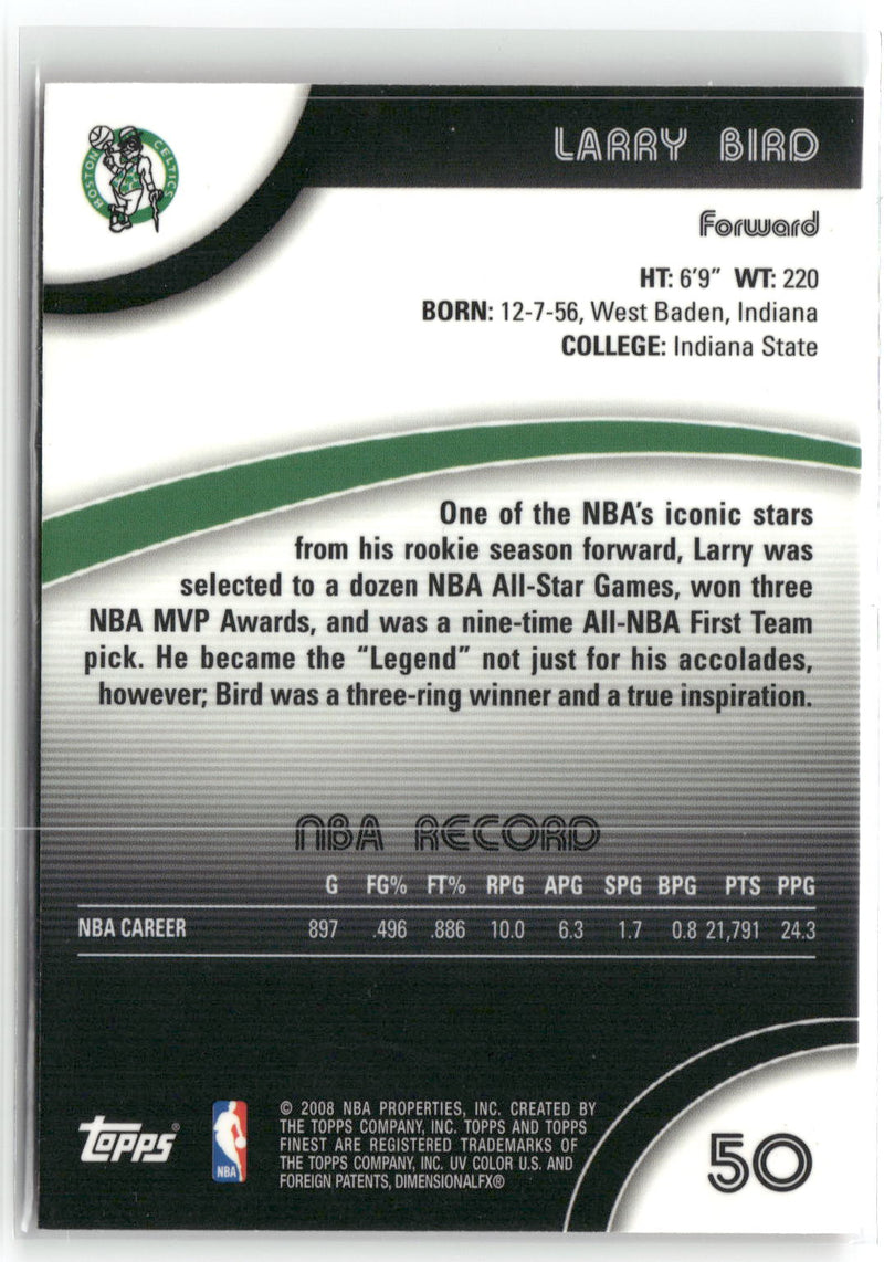 2007-08 Finest #50 Larry Bird-2