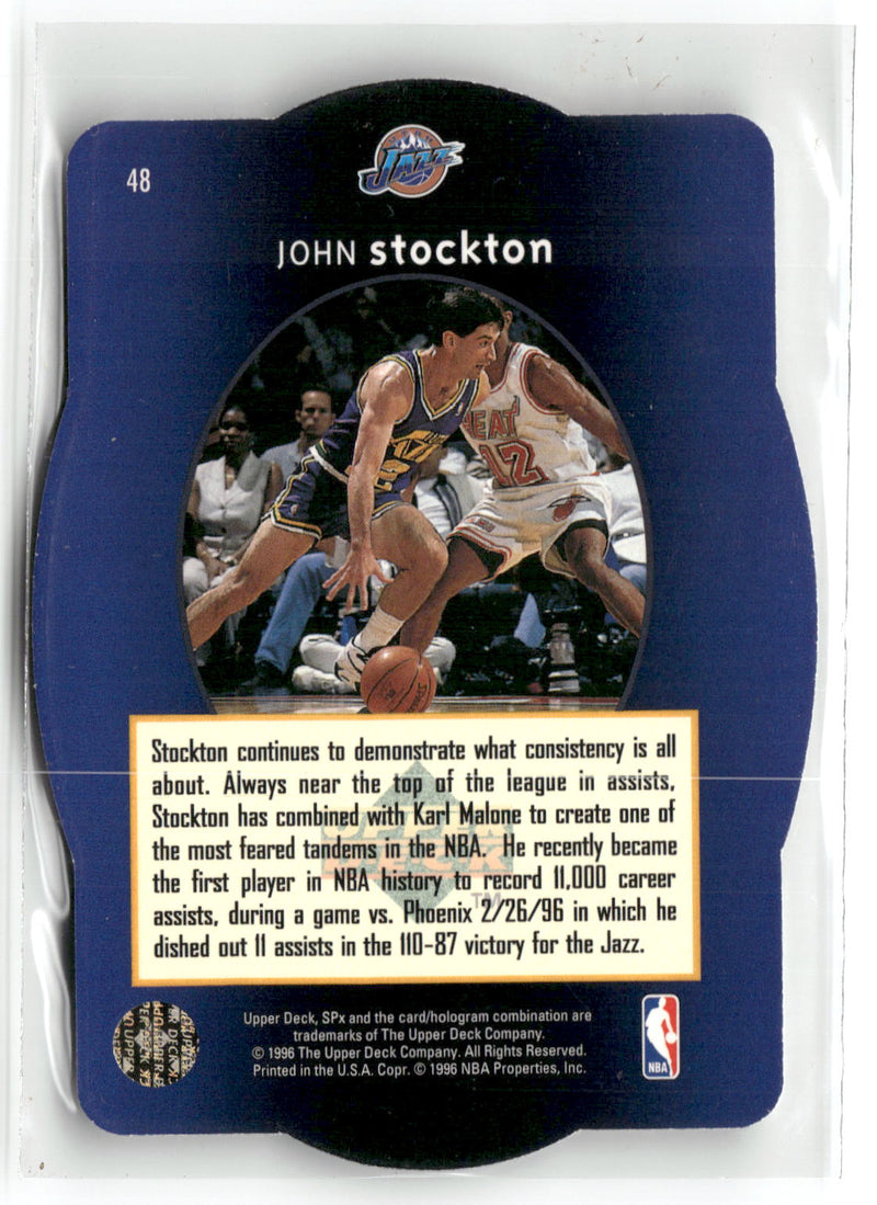 1996 SPx #48 John Stockton-2