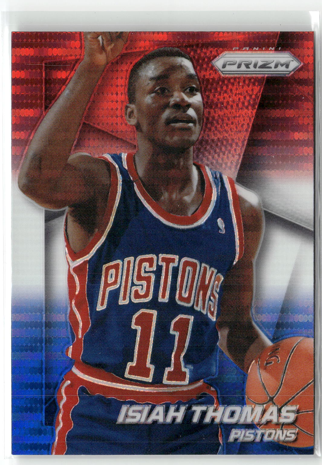 2014-15 Panini Prizm #162 Isiah Thomas Prizms Red White and Blue Pulsar-1