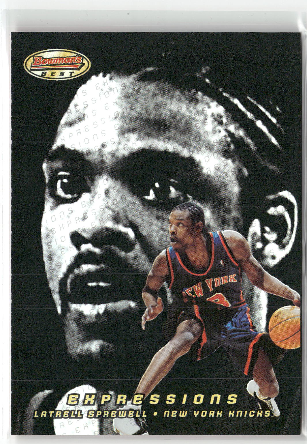 2000-01 Bowman's Best #E11 Latrell Sprewell Expressions-1