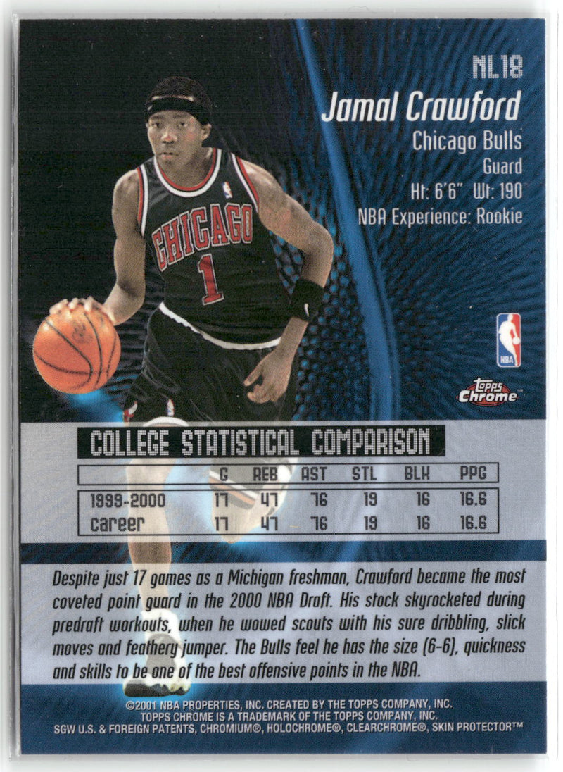 2000-01 Topps Chrome #NL18 Jamal Crawford No Limit-2