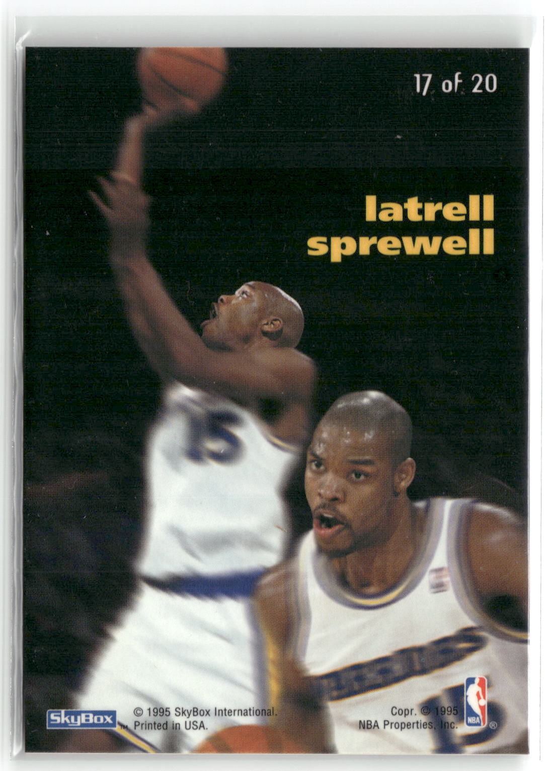 1994-95 SkyBox E-Motion #17 Latrell Sprewell Motion - X-Cited-2
