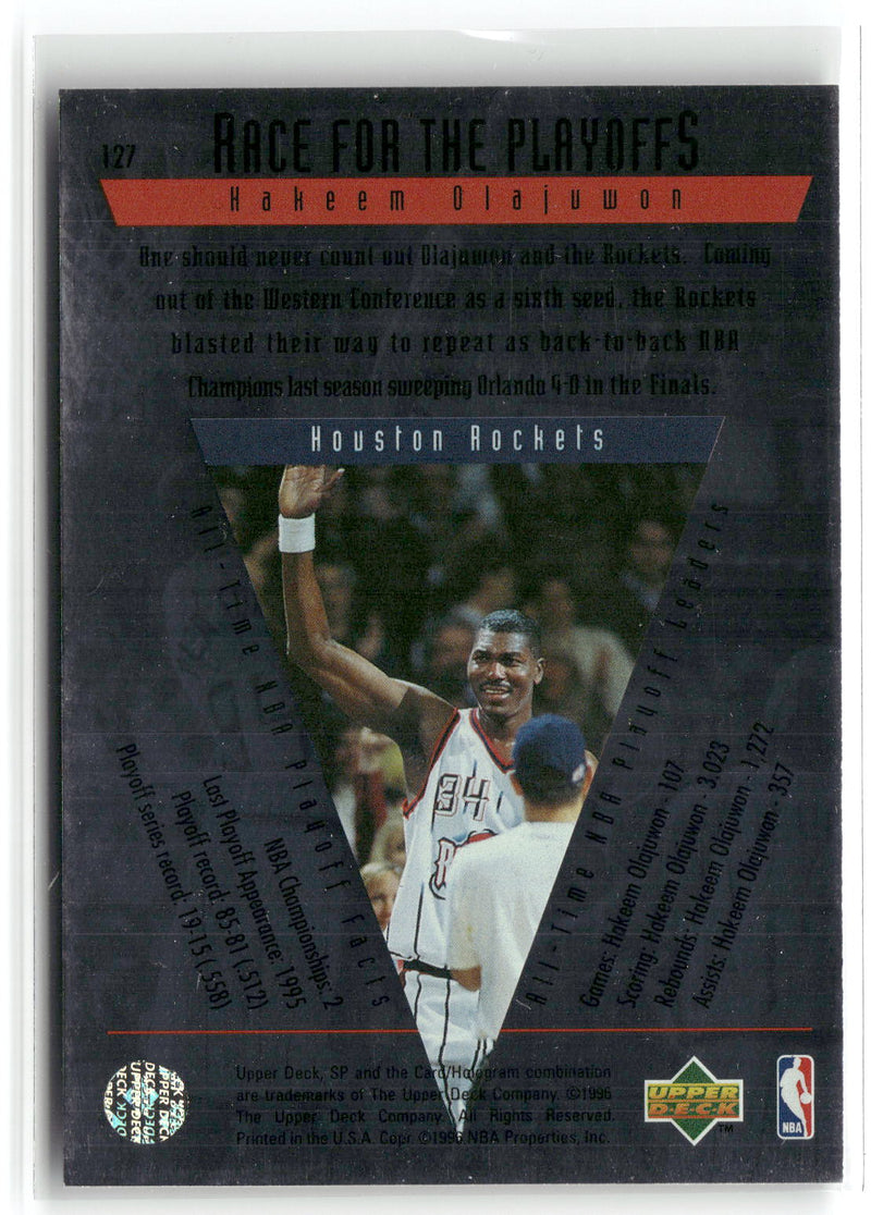 1995-96 SP Championship #127 Hakeem Olajuwon-2