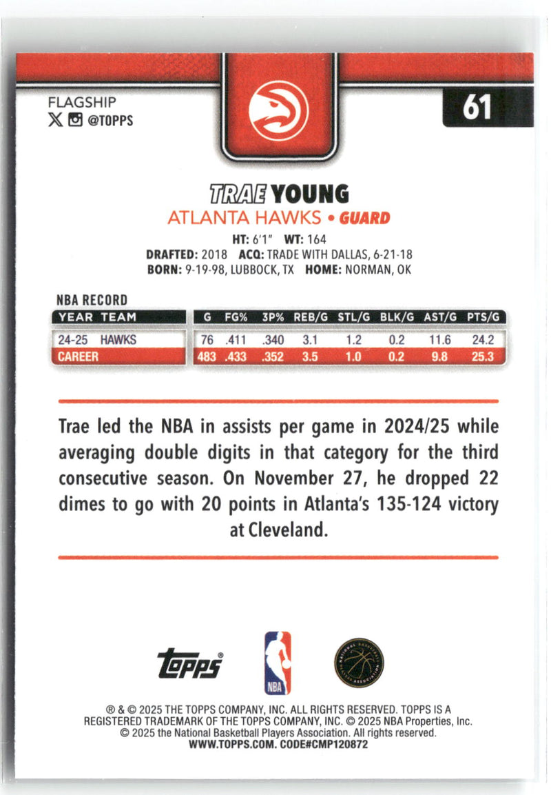 2025-26 Topps #61 Trae Young Holo Foil-2