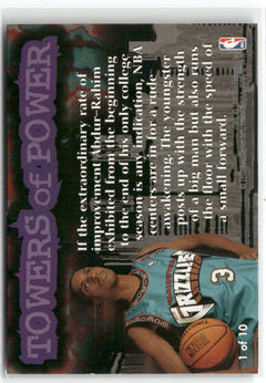1996-97 Fleer #1 Shareef Abdur-Rahim Towers of Power-2