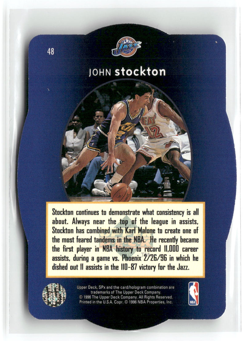 1996 SPx #48 John Stockton-2