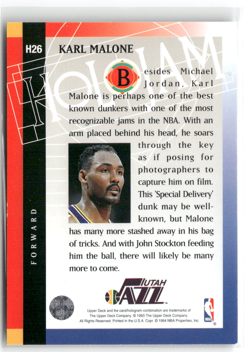 1993-94 Upper Deck Holojams #H26 Karl Malone-2
