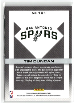 2021-22 Panini Recon #181 Tim Duncan Holo-2
