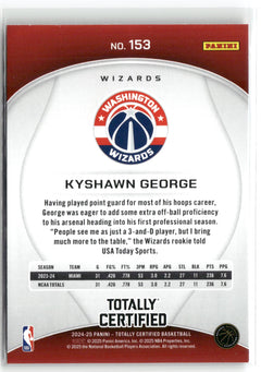 2024-25 Panini Totally Certified #153 Kyshawn George-2