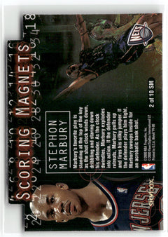 1999-00 Metal #2SM Stephon Marbury Scoring Magnets-2