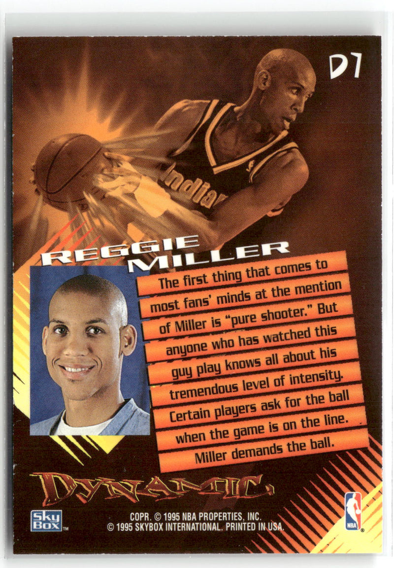 1995-96 SkyBox Premium #D7 Reggie Miller Dynamic-2