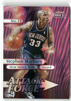1999-00 Fleer Force #3A Stephon Marbury Attack Force Forcefield-1