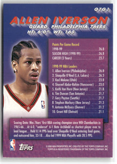 1999-00 Topps #OTG1 Allen Iverson Own the Game-2