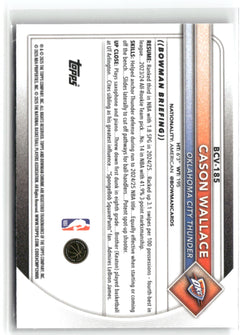 2025-26 Bowman #BCV-185 Cason Wallace Chrome Reptilian Refractors-2