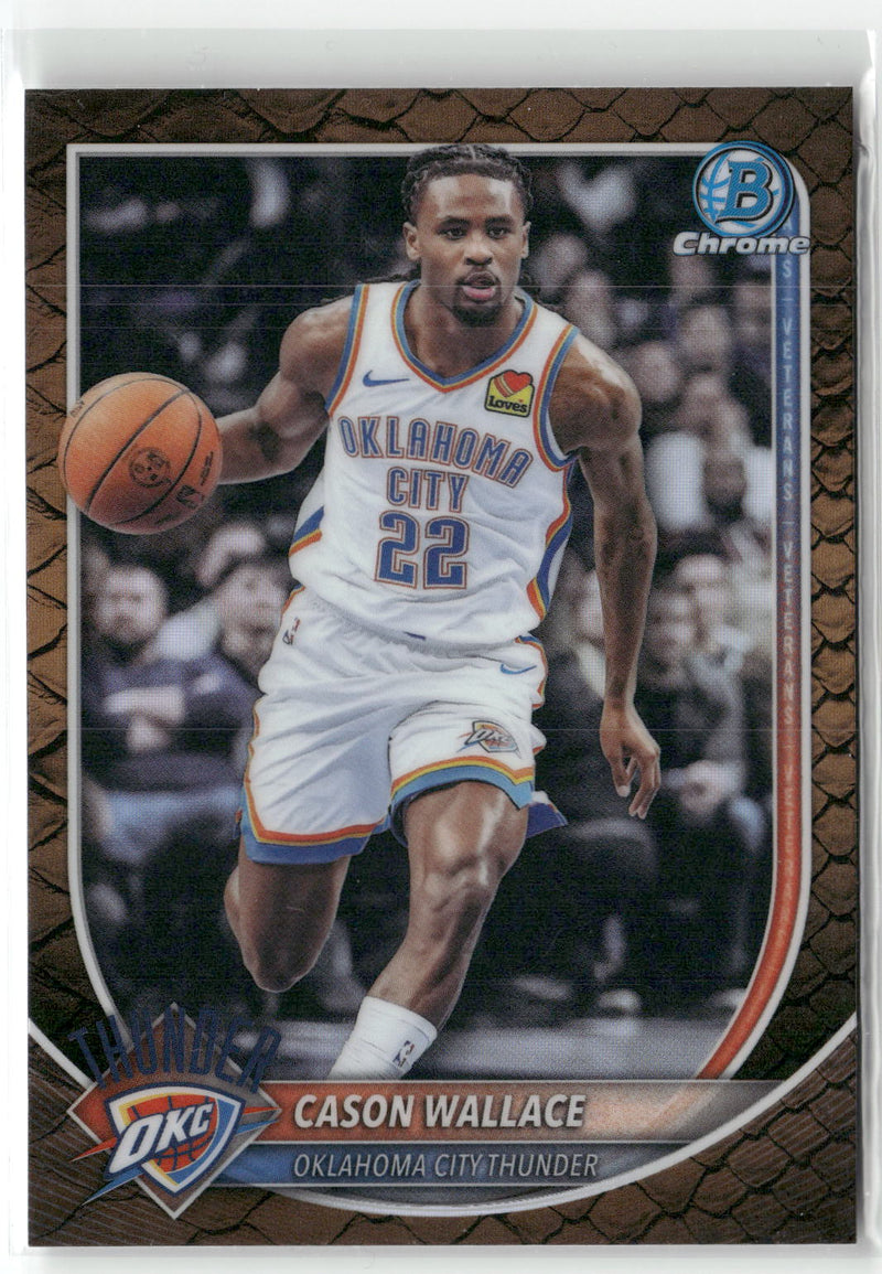 2025-26 Bowman #BCV-185 Cason Wallace Chrome Reptilian Refractors-1