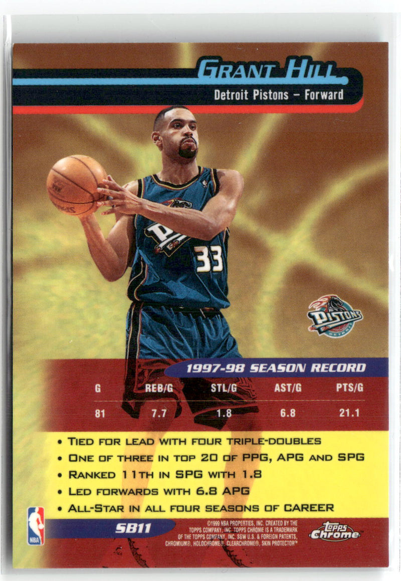 1998-99 Topps Chrome #SB11 Grant Hill Season's Best-2