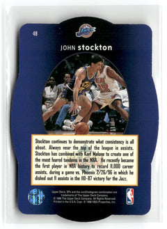 1996 SPx #48 John Stockton Gold-2