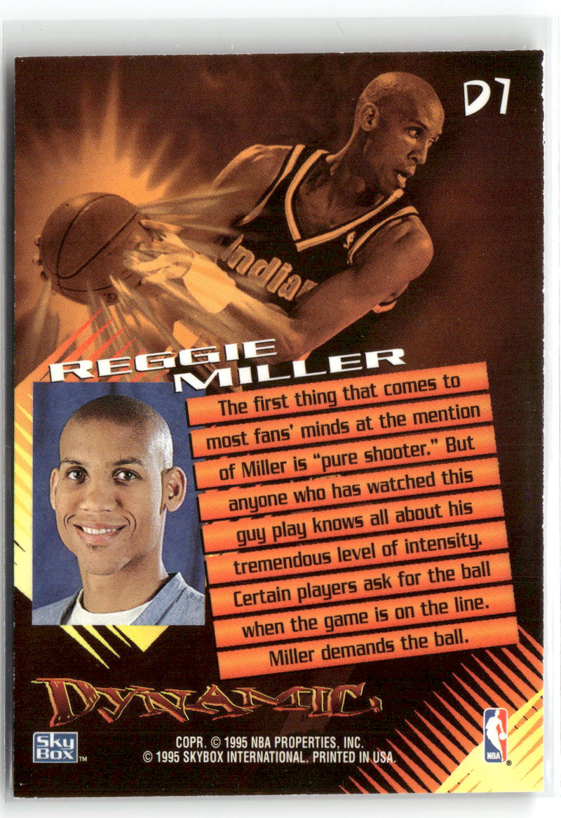 1995-96 SkyBox Premium #D7 Reggie Miller Dynamic-2