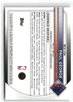 2025-26 Bowman #BCV-154 Paul George Chrome Burgundy Mojo Refractors #/275-2
