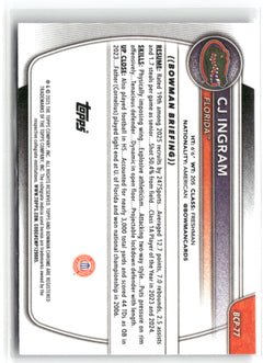 2025-26 Bowman #BCP-77 CJ Ingram Chrome Prospects Purple Mojo Refractor #/250-2