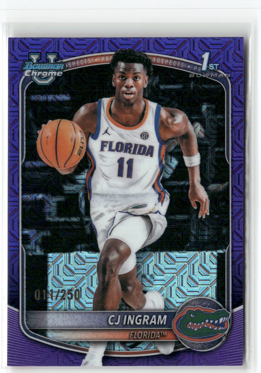 2025-26 Bowman #BCP-77 CJ Ingram Chrome Prospects Purple Mojo Refractor #/250