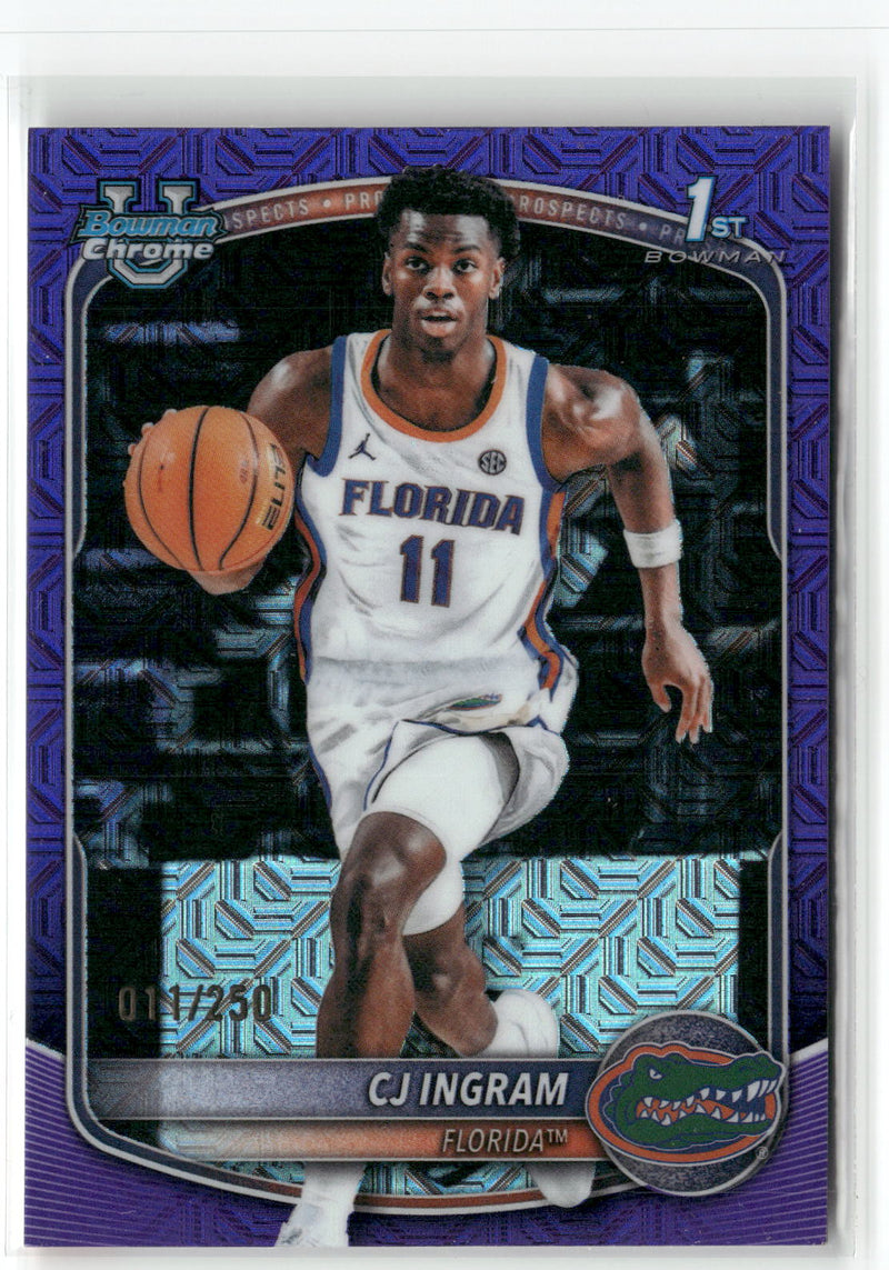 2025-26 Bowman #BCP-77 CJ Ingram Chrome Prospects Purple Mojo Refractor #/250-1
