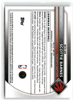 2025-26 Bowman #BCV-68 Scottie Barnes Chrome Burgundy Mojo Refractors #/275-2