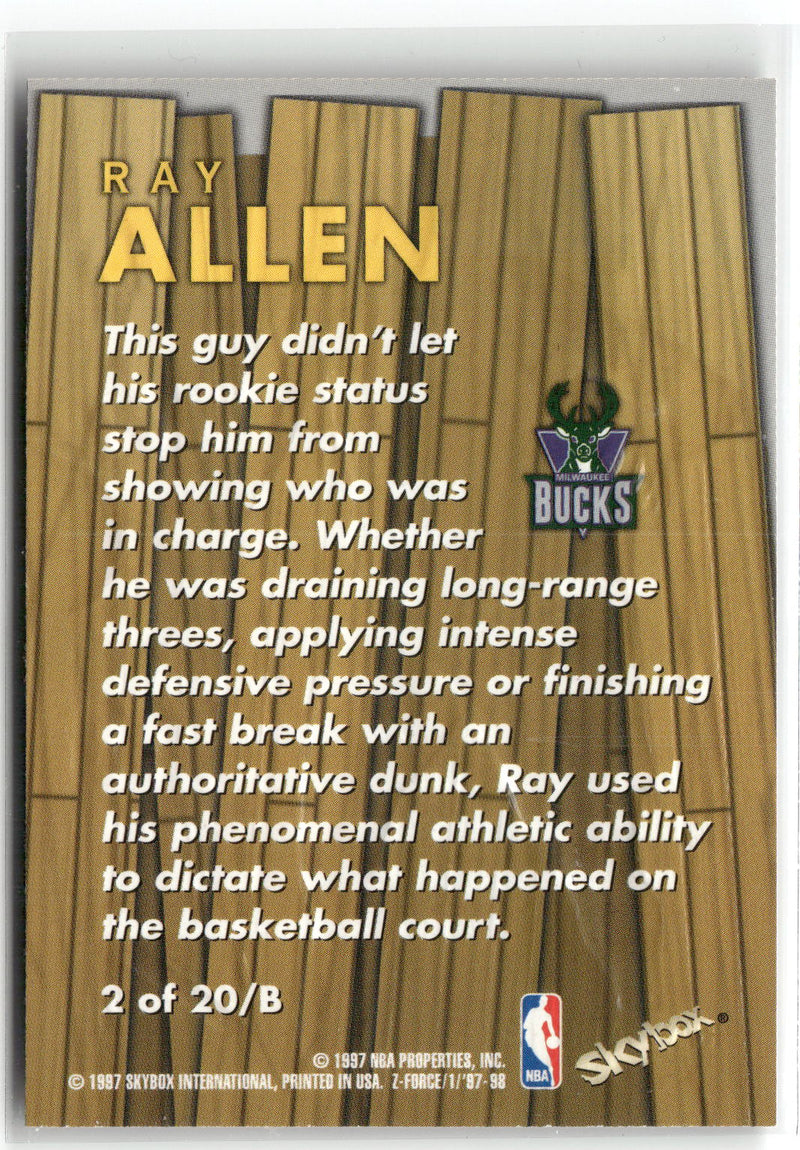 1997-98 SkyBox Z-Force #2 /B Ray Allen Boss-2