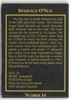 1993 The Investor's Journal #14 Shaquille O'Neal-2
