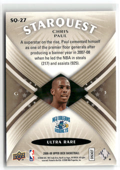 2008-09 Upper Deck #SQ-27 Chris Paul StarQuest Ultra Rare-2