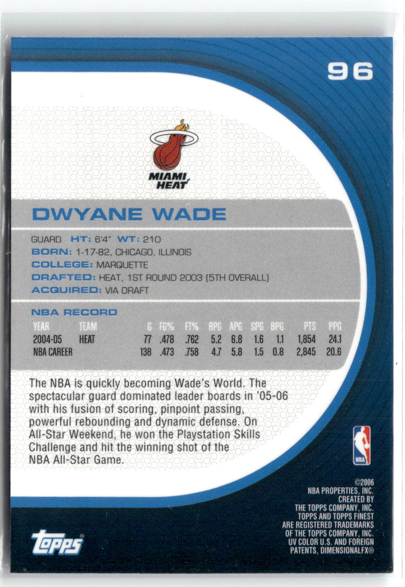 2005-06 Finest #96 Dwyane Wade-2