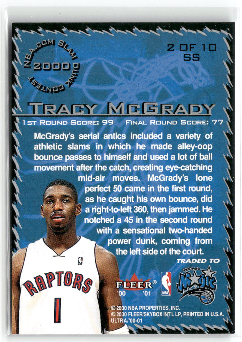 2000-01 Ultra #2 SS Tracy McGrady Slam Show-2