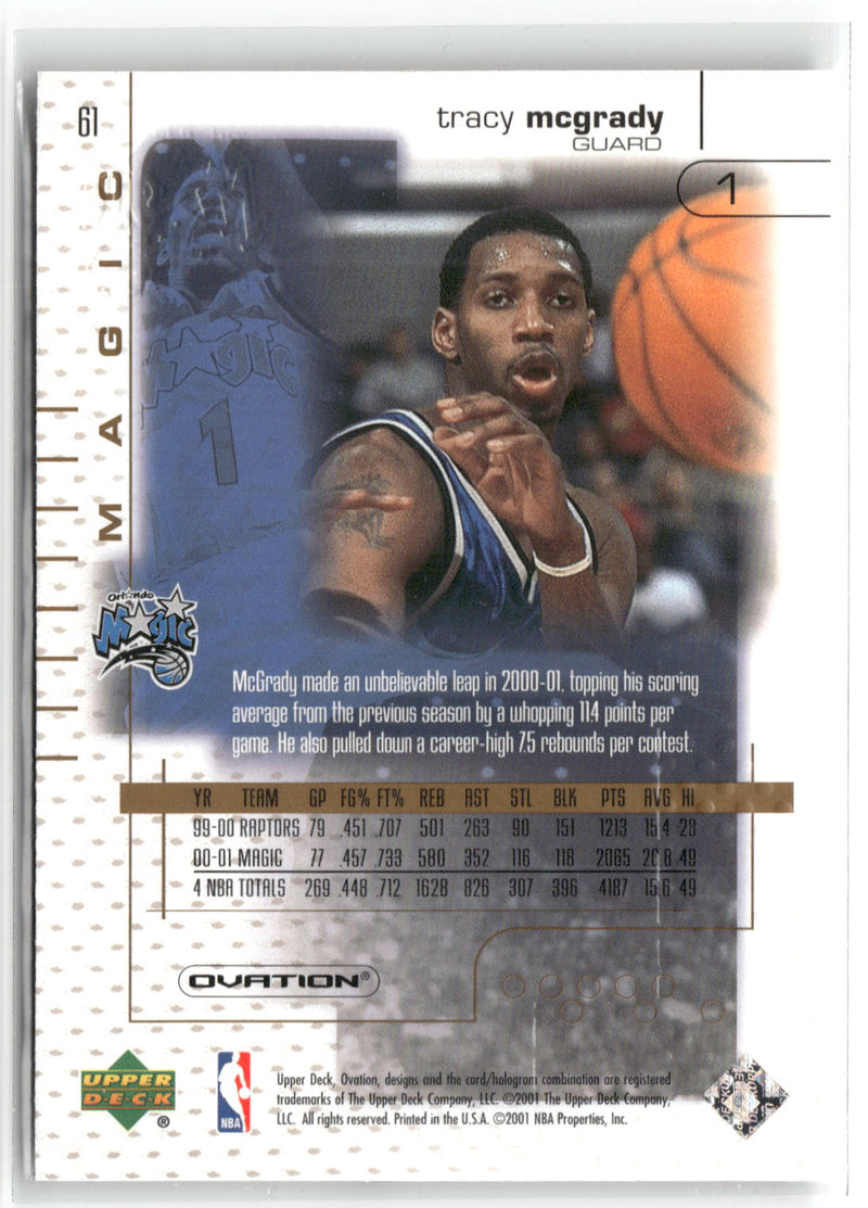 2001-02 Upper Deck Ovation #61 Tracy McGrady-2