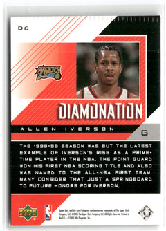 1999-00 Upper Deck Black Diamond #D6 Allen Iverson Diamonation-2